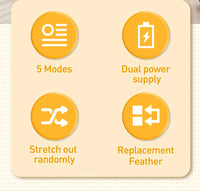 2-in-1 Smart Cat Toy Set - Automatic Feather & Ball with 5 Modes