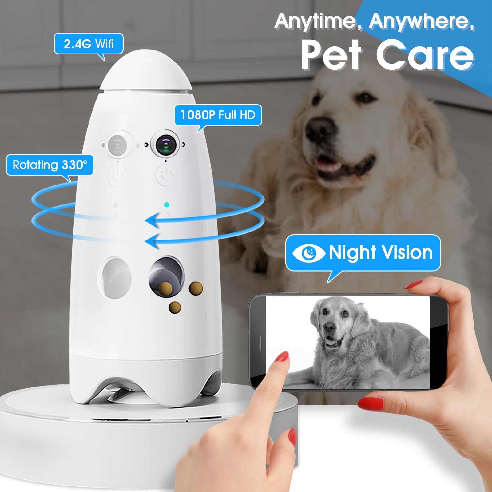 DOG CAMERA TREAT DISPENSER