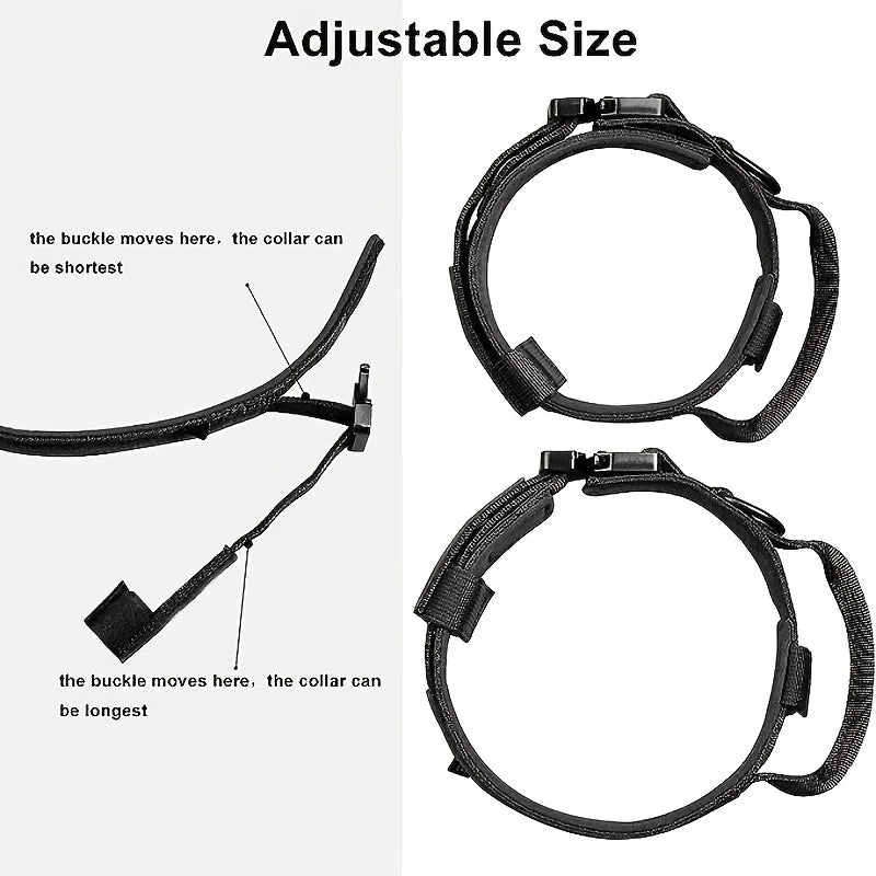 Tactical Dog Collar, Pet Dog Collar, Military Dog Collar Adjustable Dog Training Collar With Quick-release Buckle by Tail chasers