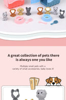 Pet Family Pretend Play Set - Mini House & Dolls