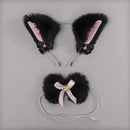Cat Ear Cosplay Costume Set - Anime Headband & Claw Gloves with Bell