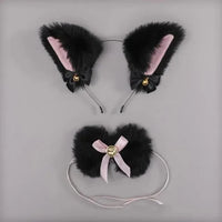 Cat Ear Cosplay Costume Set - Anime Headband & Claw Gloves with Bell