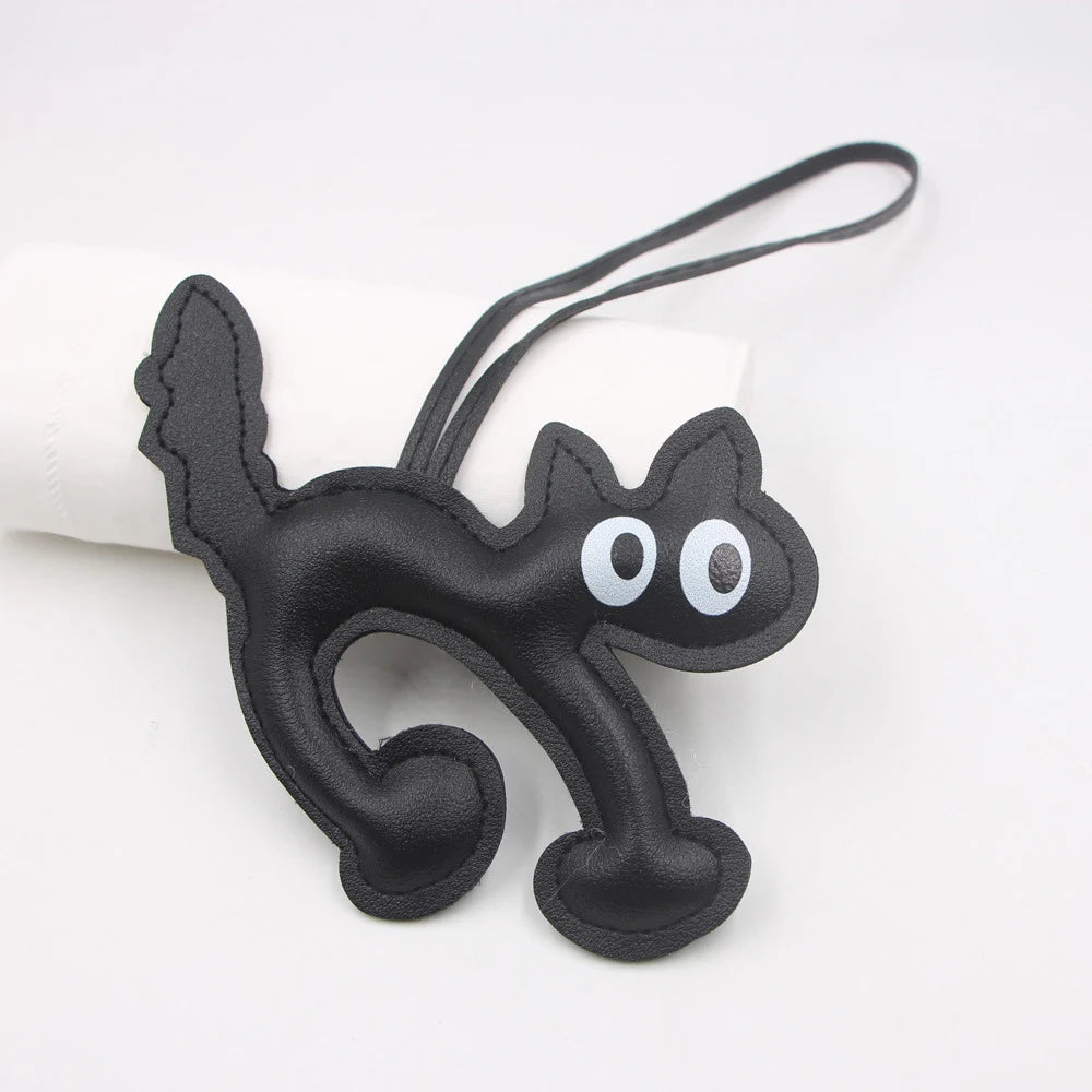Leather Pet Keychain - Adorable Dog & Cat Charm