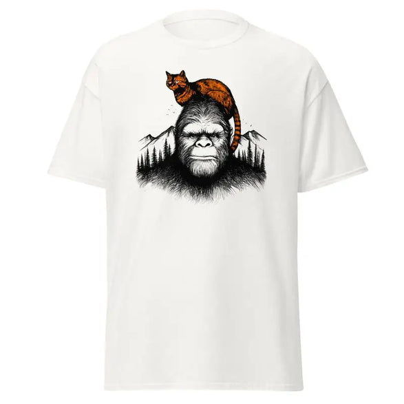 Sasquatch And Orange Cat T-Shirt