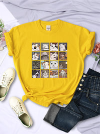 Animal Dog Cat Harajuku T-Shirt - Trendy Summer Sport Style Women's Top