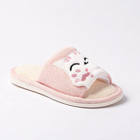 Cat Platform Linen Slippers
