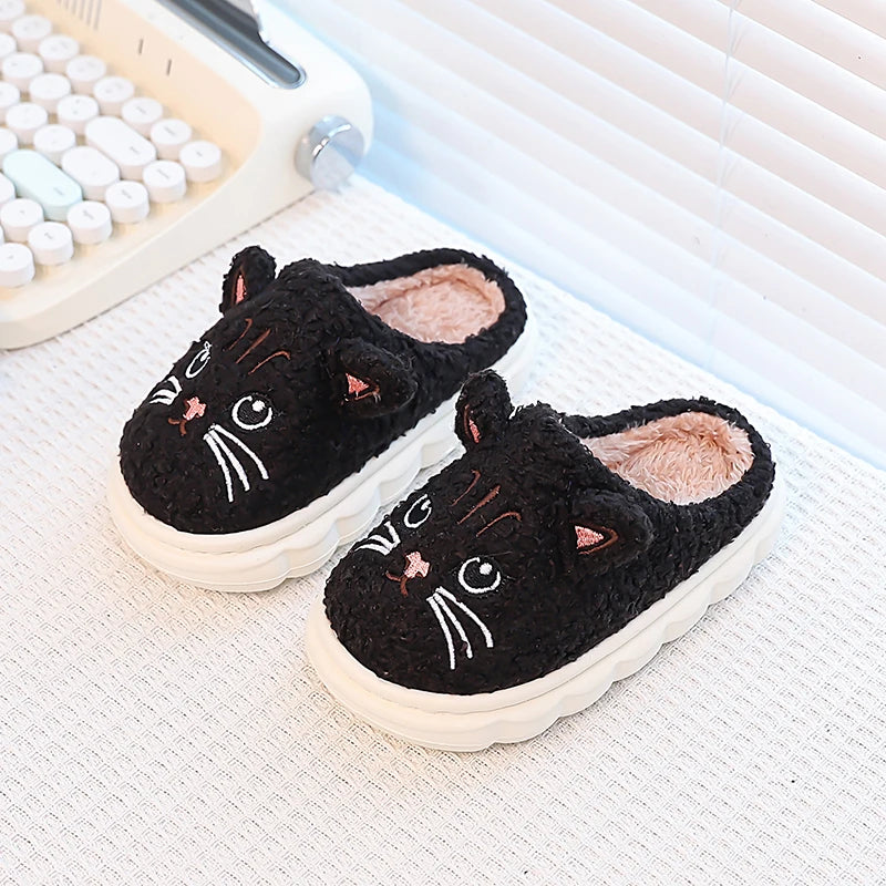 Cozy Winter Cat Slippers