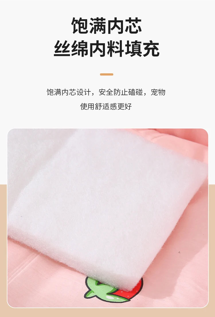 Premium Solid Wood Pet Bed - All-Season Removable Cushion for Dogs & Cats