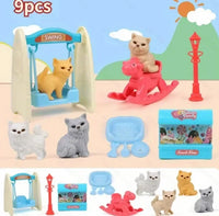 Pet Family Pretend Play Set - Mini House & Dolls