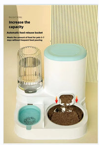 Automatic Cat Feeder - Integrated Water Dispenser