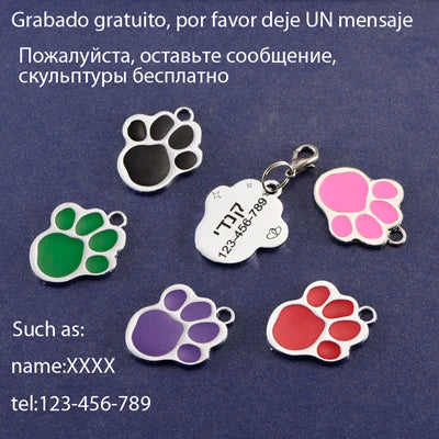 🏷️ Custom Pet ID Tag - FREE Engraving Paw Design for Ultimate Pet Safety