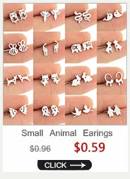 Whimsical Animal Stud Earrings by Tail chasers
