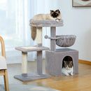 Multi-Level Cat Activity Tree with Scratching Posts & Hammock
