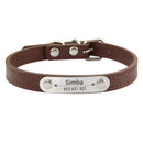 Personalized Engraved Leather Dog Collar