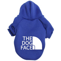 Dog Face Print Hoodie - Winter Jacket for Large Dogs