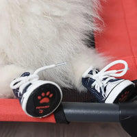 Denim Canvas Dog Sneakers - 4-Piece Waterproof Anti-Slip Booties Set