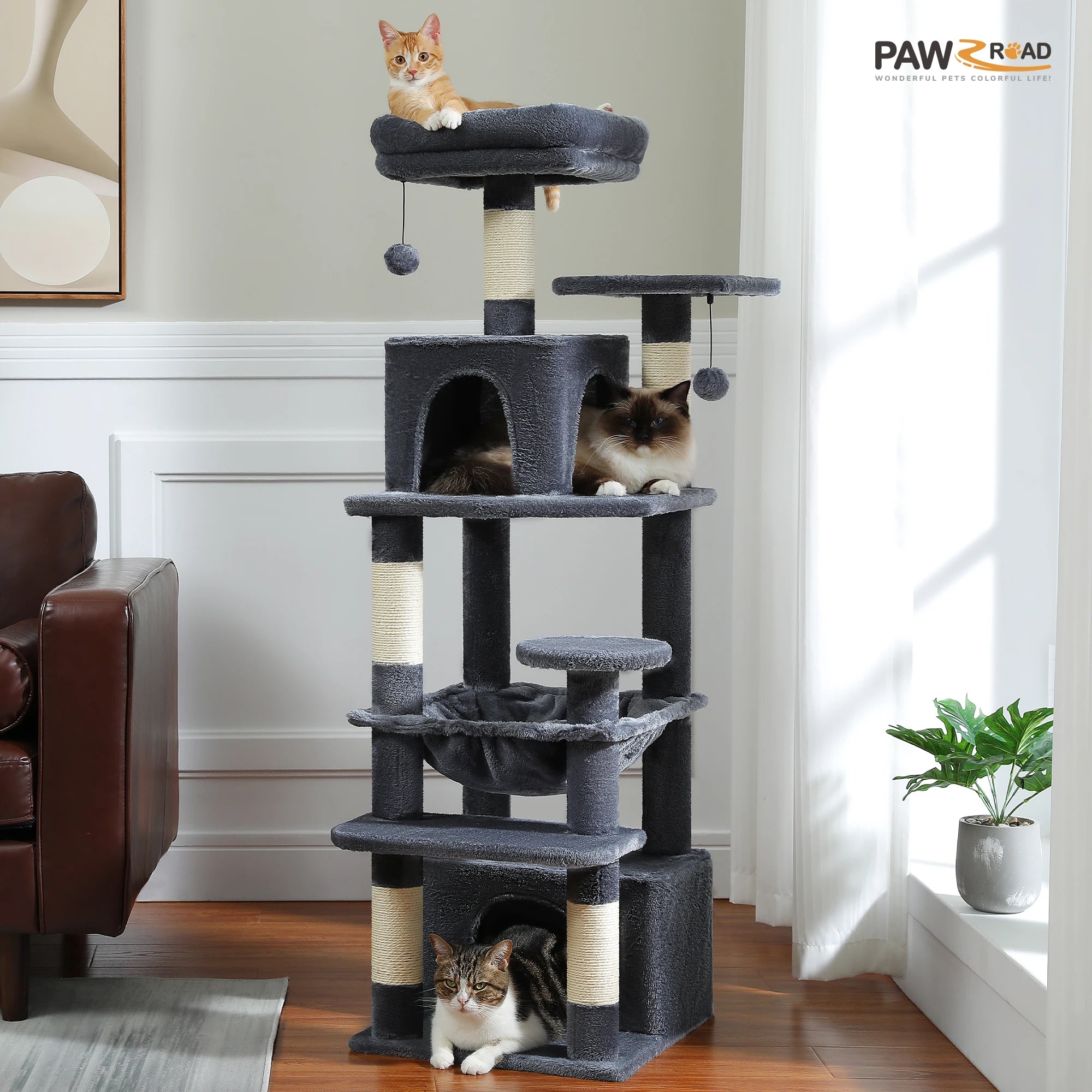 Spacious Multi-Level Cat Tower