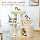 Multi-Level Cat Activity Tree with Scratching Posts & Hammock