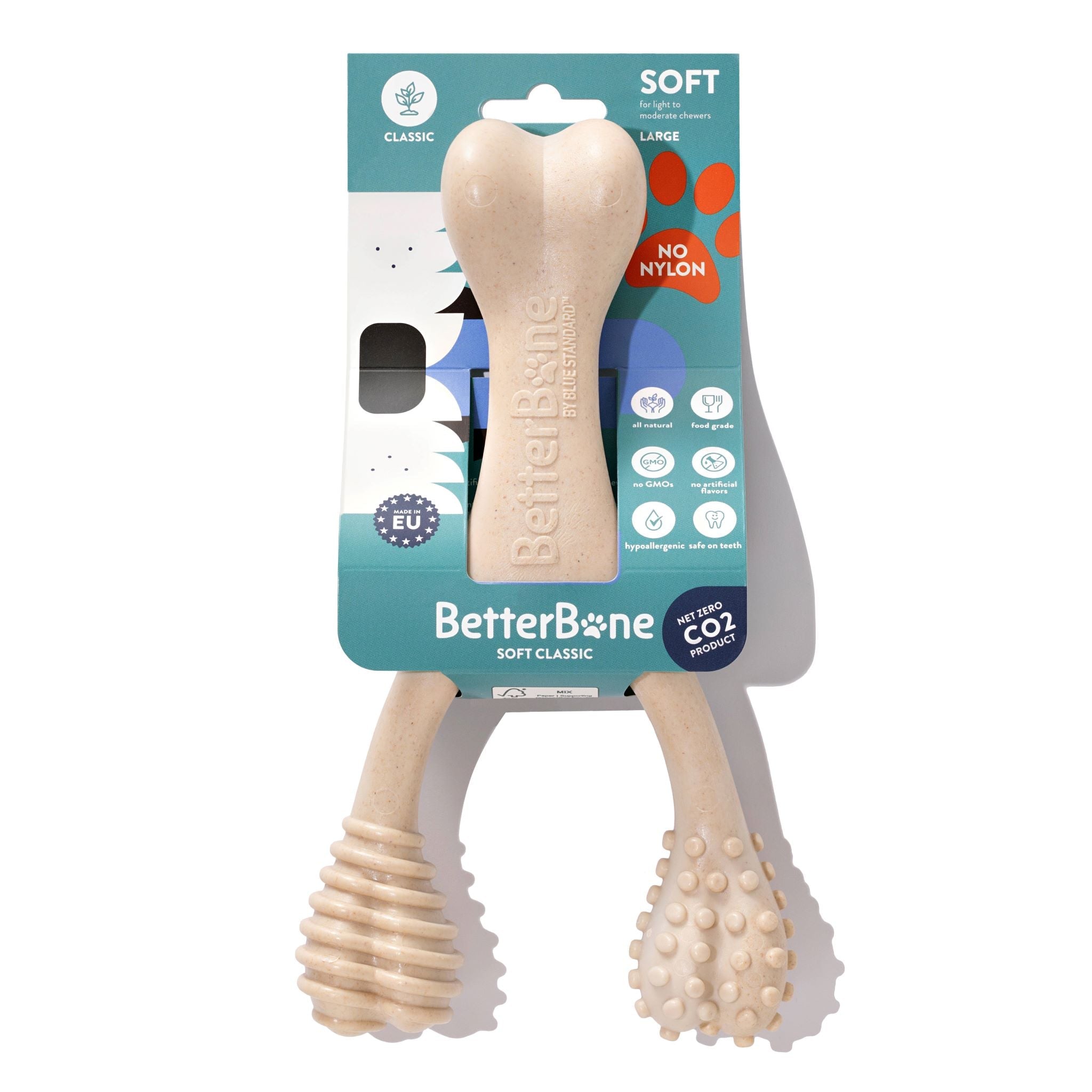 BetterBone SOFT Durability CHEW TOY: Natural Ingredients, Perfect for Teething Puppies, Senior Dogs & Gentle Chewers