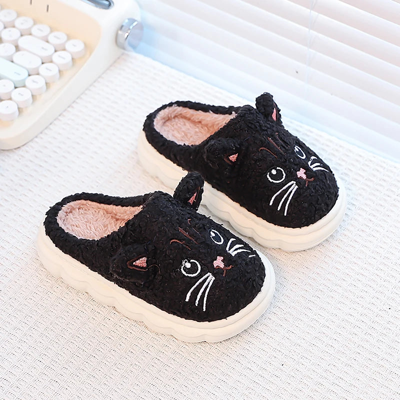 Cozy Winter Cat Slippers