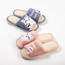 Cat Platform Linen Slippers