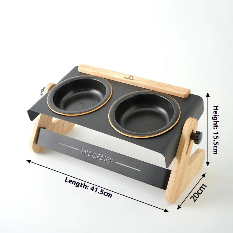 Elegant Chinese-Style Adjustable Pet Bowl by Tail chasers