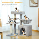 Multi-Level Cat Activity Tree with Scratching Posts & Hammock