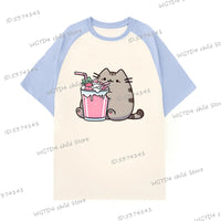 Adorable Cat Cartoon Tee