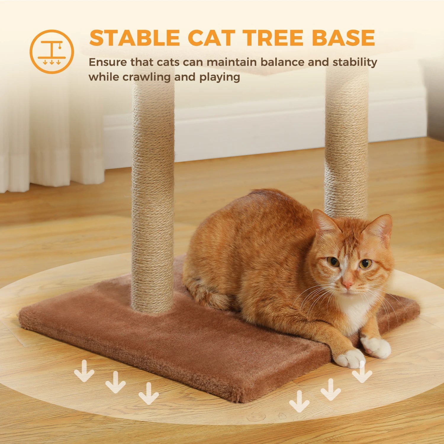 Multi-Level Cat Activity Tree with Scratching Posts & Hammock