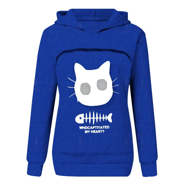 Pet Cuddle Pouch Hoodie - Carry Your Cat or Small Dog in Style