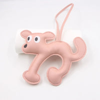 Leather Pet Keychain - Adorable Dog & Cat Charm