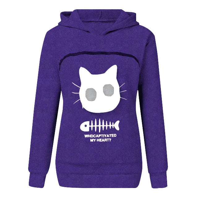 Pet Cuddle Pouch Hoodie - Carry Your Cat or Small Dog in Style