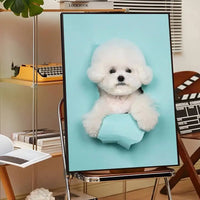 Cute Cats & Dogs Wall Art Poster - Waterproof