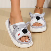 Designer Linen Platform Dog Slippers