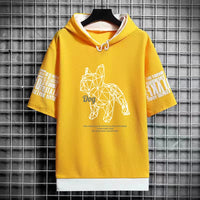 Men's Funny Bulldog Hooded Graphic Tee