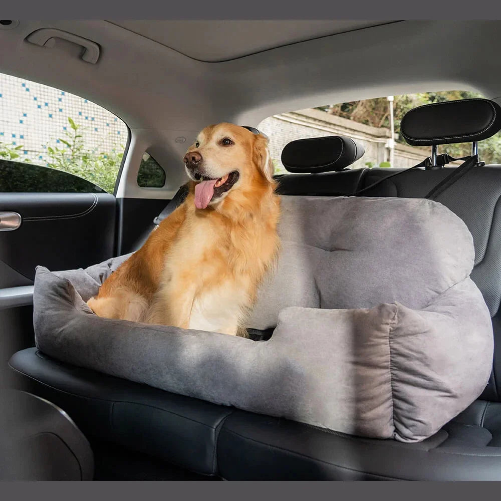 Travel Bolster Dog Car Seat - Safety Bed for All Dog Sizes