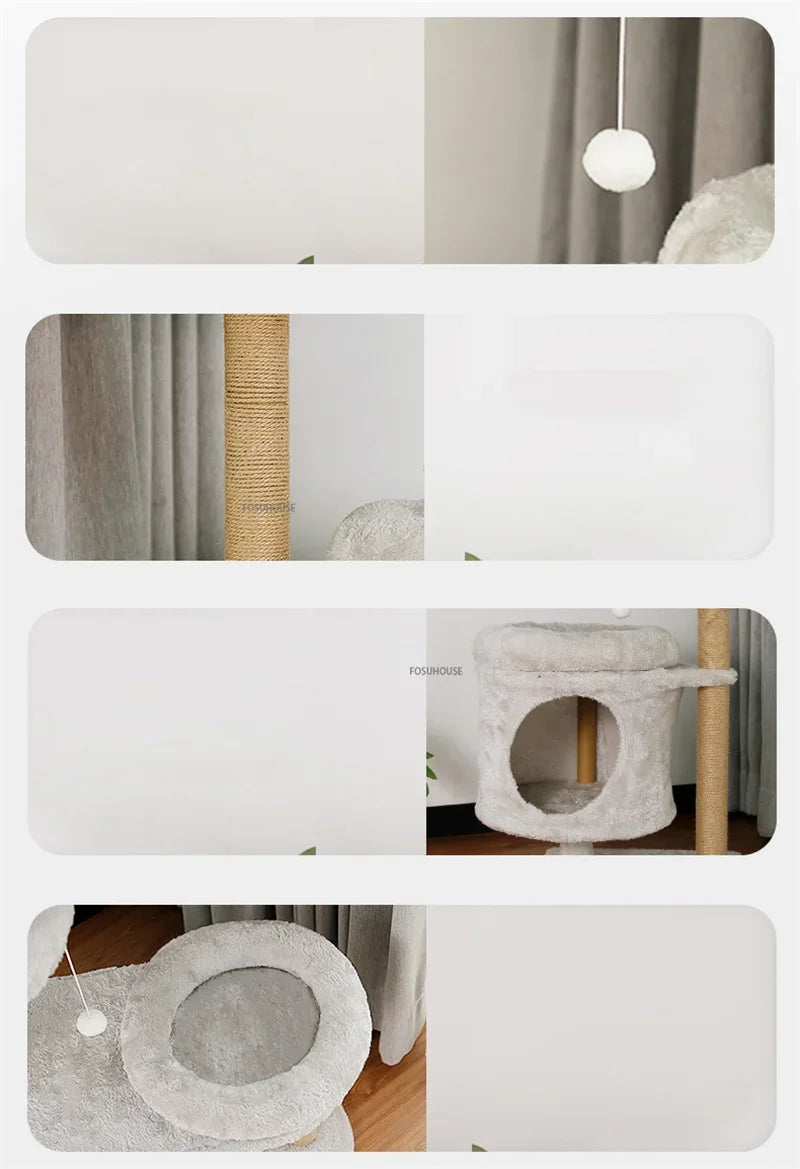 Three-Layer Cat Tree House - Multi-Level Scratching & Activity Center