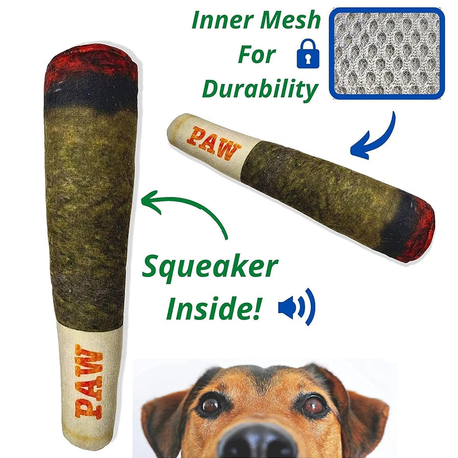Colorful Plush Squeaky Toy Stogie