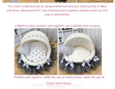 Luxury Round Pet Bed with Lace Trim - Washable Dog Bed