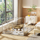 Premium Acrylic Dog Playpen - Extra Large 10-Panel Pet Enclosure