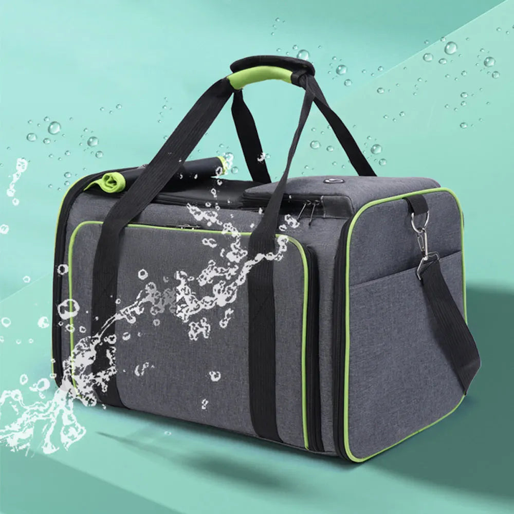 Portable Breathable Pet Carrier - Foldable Shoulder Travel Bag