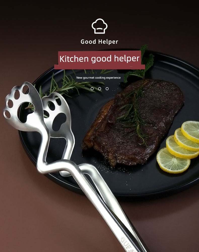 Cat's Paw Multi-Functional Food Clip Tong - Stainless Steel Kitchen Tool