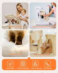 Multi-Level Cat Activity Tree with Scratching Posts & Hammock