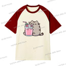 Adorable Cat Cartoon Tee