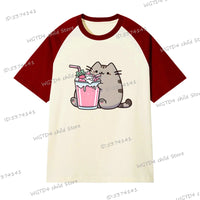 Adorable Cat Cartoon Tee