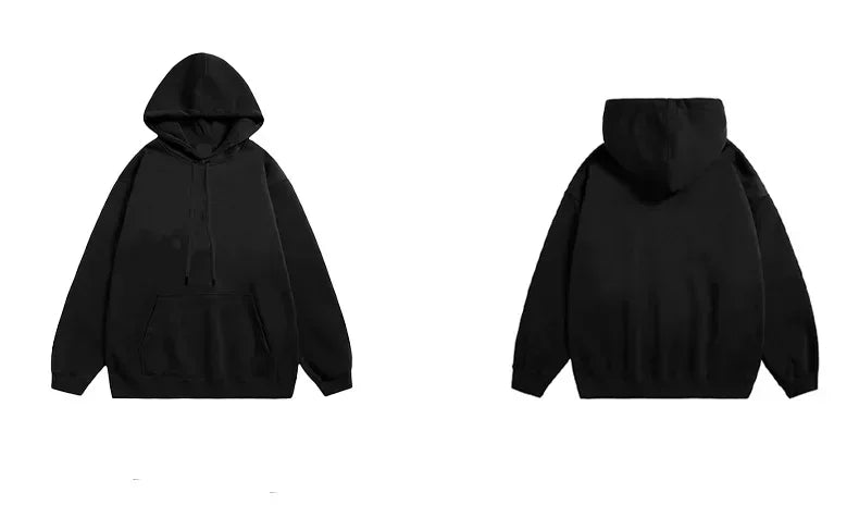 330G Heavy Duty Cartoon Cat Print Hoodie - Street Fashion Unisex Casual