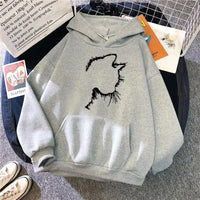 Men's Cat Pattern Hooded Sweatshirt