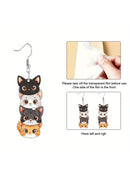 Cat Cartoon Earrings - Add Playful Charm to Any Outfit