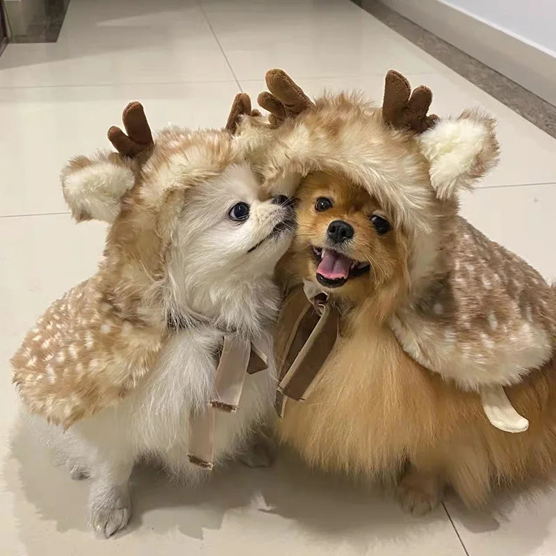 Christmas Elk Cape Pet Costume