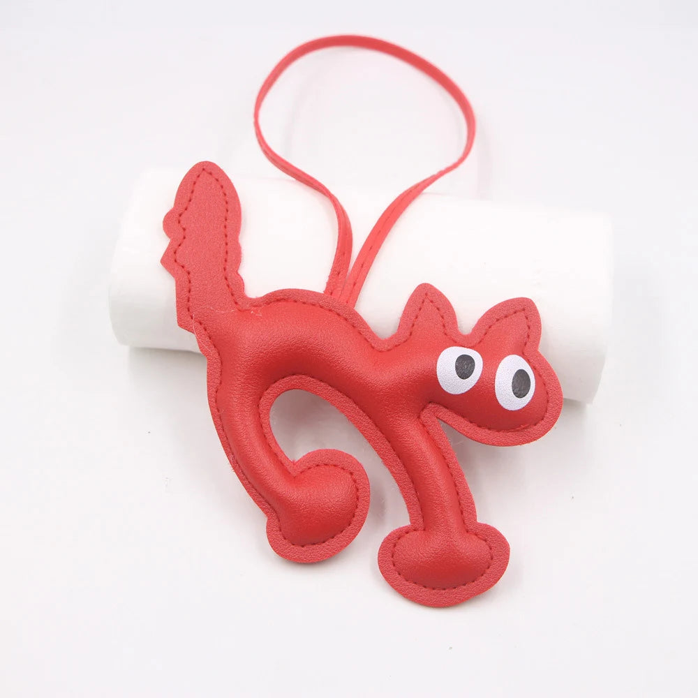 Leather Pet Keychain - Adorable Dog & Cat Charm